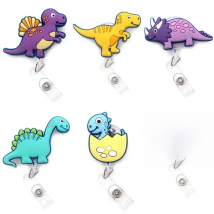 Large Size Dinosaur Retractable Card Holder Badge Reel Nurse Exhibition Enfermera Name Card Chest Hospital Doctor Use Card