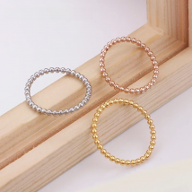 Simple Rings For Women Rose Gold Color/Gold Stainless Steel Anillos Mujer Mini Metal Wedding Bands Anel Jewelry Gifts