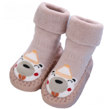 Toddler Indoor Sock Newborn Prewalker Kids Cotton Socks Winter Thick Terry Baby Girl Sock Rubber Sole Infant Funny Cartoon Sock