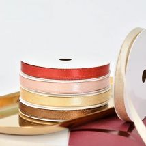 YAMA Gold Purl Satin Ribbon 6 9 13 16 mm 1/4 3/8 1/2 5/8 inch 100Yards/roll for Party Wedding Handmade Rose Flowers Crafts Gifts
