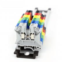 10Pcs UK 3N Screw Wire Electrical Connector 2.5mm² 24-14 AWG Feed-through Universal Plug Din Rail Terminal Block UK3N