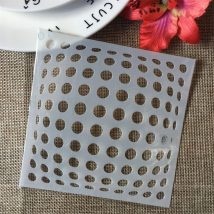 5" 3D Dot Texture DIY Layering Stencils Wall Painting Scrapbook Coloring Embossing Album Decorative Paper Card Template