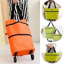 1Pcs/lot Big Capacity Grocery Folding Cart with Wheels and Removable Bag Anti-Slip Grips for Grocery
