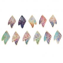 5PCs 3-6cm DIY Jewelry Earrings Making Findings Accessory Gradient Butterfly Wings Pendant With Hole Charm For DIY Craft Supply