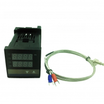 REX-C100 digital temperature controller thermostat  relay output + K type  thermocouple sensor 48 x 48
