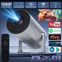 2025 Nuovo proiettore Android intelligente 4K - 180 °     Supporto girevole + Keystone automatico, casa/ufficio/campeggio tutto in uno - Wifi/Bluetooth Dual