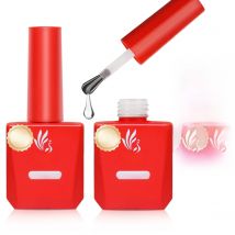 2pcs 15ml 5 in 1 Builder Base Gel, Base/ Building/ Enhance/ Extension/ Nail Glue/ Rhinestone Adhesive for Nail Art Design