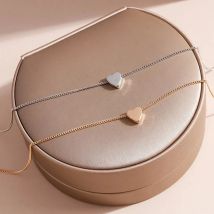 Aihua Fashion Tiny Heart Necklace for Women Collars Short Chain Heart Shape Pendant Necklace Choker Necklace Birthday Gifts