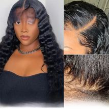 34in 250% Glueless 6x6 Skinlike Real HD Lace Closure Wigs Deep Wave Pre plucked Natural Hairline Human Wig Ready To Go For Women