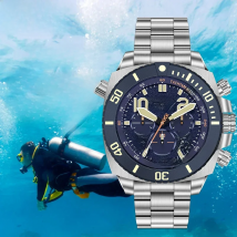 FeelNever Sport Automatic Movement Quartz Watch Stainless Steel Sapphire Crystal Watches Men 500M Waterproof Clocks Reloj Hombre