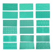 Polymer Clay Texture Embossing Mat Cobble Stone Birck Bark Mandala Flower Pattern Clay Modeling Printing Tool for Pottery Hobby