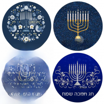 Happy Hanukkah Labels Sealing Sticker Jewish Celebration Party Decor Gift Packing Sticker Love light Self-adhesive Labels