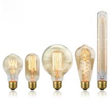 40W Edison Light Bulb E27 220V ST64 A19 A60 G80 G95 T10 T45 T185 Retro Filament Incandescent Ampoule Bulb Vintage Edison Lamps