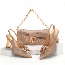 Doershow hot selling Shoes and Bags To Match Set Italy Party Pumps Italian Matching Shoe and Bag Set for Party!   HMA1-10