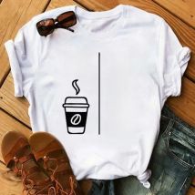 Funny Wine Glass Printed T Shirt Women Clothing O-neck Short Sleeve T-shirt Casual Ladies Clothes Camiset