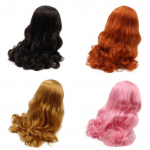 DBS ICY blyth doll hair toy wig rbl scalp and dome wavy hair for customized doll white skin golden hair brown hair