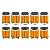 10Pcs Auto Oil Filter Cartridge Oil Cell Filter For Yamaha WR125 250 YZ450 4.32x3.55x3.55cm Oil Filter Car Accessories