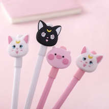 1 Pcs Cute Cartoon Kawaii Animal Cat Pink Pig 0.5mm Gel Pen Student Plastic Writing Pens Escolar Papelaria Office Stationery