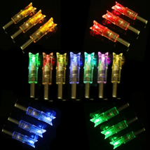 3pcs Crossbow Arrow Archery Lighted Nock LED Light Shiny For Night Hunting Sports ID 7.62mm Shooting Arrows Hunting Accessories