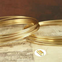 14K Gold Filled Square Wire One Meter Half Hard/Dead Soft 14K Gold Filled Beading Wire Handmade DIY Jewelry Making Findings