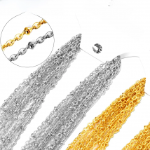 LUXUKISSKIDS 10pcs/Lots Wholesale Bead Chains Necklaces 18/20/22/24inch 2mm Chain With Beads Jewelry Accessories For Making Part