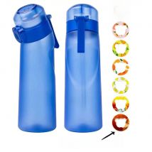 1pc Air Water Bottle With 1pc Random Flavor Pod Sports Fashion Straw Plastic Cup Leak Proof for Outdoor Sports Fitness