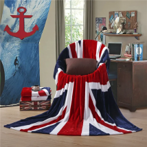 House British Union Jack Fleece Blanket Soft Sherpa Throw Blanket Lightweight Cozy Warm Blanket for Couch Bed Chair Office Sofa