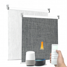 Shadzking Luxury Roller Blinds for Windows Motorized Electric Roller Shades Wifi Motor Alexa Google Window Blinds for Smart Home