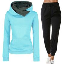 Women's Hoody Tracksuit 2pcs Set Autumn Winter Daily Casual Sporty Jogging Suit Hoodie Sweatpants Ladies Home Outdoor Outfits