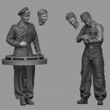1/35 Scale Resin Figures Assembled Model Kits Historical Military Tank Crew 2 Figures Unassambled Unpainted Collection Toys 310