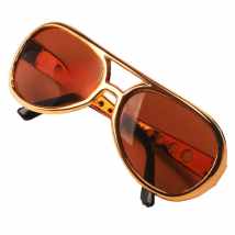 60's Rockstar  Sunglasses Costume Shiny Chrome Party Shades Glasses