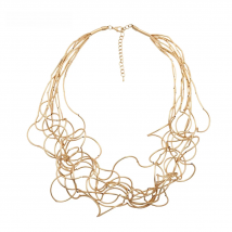 STRATHSPEY New Long Irregular Copper Tube Necklace For Women gold color necklace wedding statement necklaces  jewelry