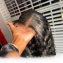 Deep Wave Glueless Wig Human Hair Ready To Wear And Go PrePlucked For Women Precut 13x6 Hd Frontal Curly Lace Front Wigs 200%