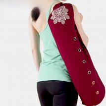 durable canvas cotton yoga mat bag with large zipper opening easy loading mat