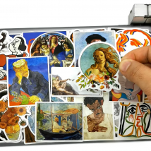 50PCS Oil Painting Style Art Pattern Artist Van Gogh Stickers for Laptop Phone Guitar Suitcase Notebooks Motorcycle Car Sticker