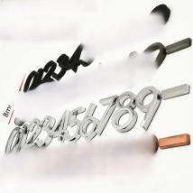 58mm 0123456789 House Number Plaque Door Plate Number House Number Hotel Door Address Digits Sticker Sign ABS Plastic