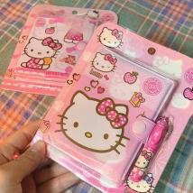 New Sanrio kawaii cartoon animation figure creative Hello Kitty notepad mini cute pen diary student