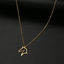 Stainless Steel Necklaces Horse Gift For Horseback Riders Cute Outline Pendant Chain Necklace For Women Jewelry Girls Best Gift