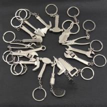 Dad Gift Pliers Spanner Hammer Saw Axe Wrench Drill Scissors Mini Caliper Tools Keychains Small Vernier Caliper Key Chains