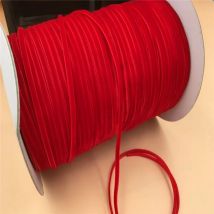 Christmas Ribbon 20yard/lot 1/8" 3mm Red Velvet Ribbon Single Face,non Elastic Velour Webbing Headband Hair Band Accessories