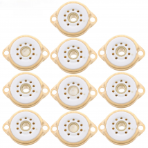 Chassis Mount 9pin Ceramic Vacuum Tube Socket Base FOR 12AX7 ECC82 6922 EL84 6DJ8 12AU7 12AT7 Hifi Audio Guitar Tube AMP DIY 10P