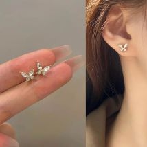 Fine Zircon Butterfly Clip Earrings No Hole Ear Clips Beautiful Butterfly Earring Without Piercing Minimalist Earring CEtE20