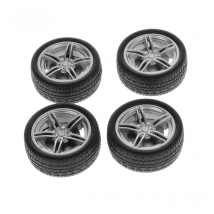 4pcs Simulation Rubber Wheel Tire Wheel Toy Model DIY Spare Parts 40mm 48mm