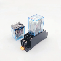 1PCS,LY2NJ,HH62P,Small Electromagnetic Intermediate Relay,AC10A/250V,8PIN,Coil,DPDT,With Socket Base,DC12/24V,AC110/220V,2NO-2NC