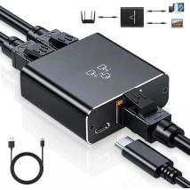 Gigabit Ethernet Switch Rj45 Splitter LAN Extension Adapter 1 to 2 1000Mbps Network Connector For PC Laptop TV Box Router