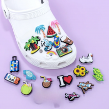 1pcs Summer Travel PVC Shoe Charms for Clips Shoe Original Ornaments Sneakers Accessories Decorations Kids Gift Wholesale