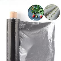 5~30M Thickness 0.012mm Agricultur Silvery Black Reflective Plastic Mulch Film Greenhouse Plant Seedlings Heat Preservation Film