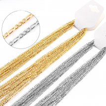 LUXUKISSKIDS 5pcs/lots Wholesale Figaro Chain For Woman/Men 2.3mm Width Link Necklaces Stainless Steel DIY Collier Making Parts