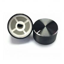 25x13 6mm Shaft Hole Aluminum Alloy Potentiometer Knob Black (D-axis)  for MPC1000 for Chevrolet Sedan Car Air Conditioning Knob