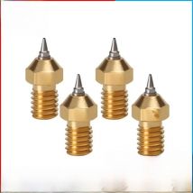 SHOOMO 3D Printer Nozzle E3D Brass Nozzle with Stainless Steel Tip Detachable 0.2-0.5mm, Even Silk Output 3d Printer Parts